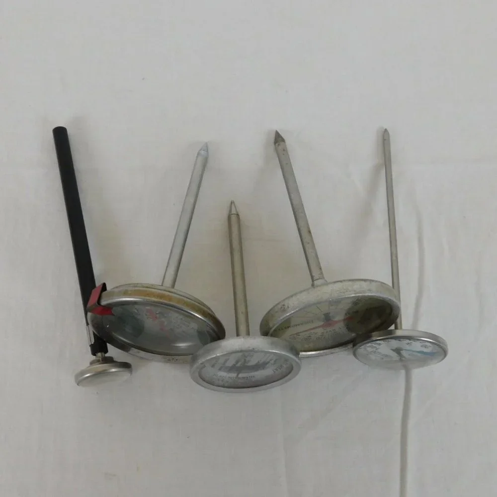 Lot of 5 Roast Meat Dial Thermometers Ohio TCA Cooper Farberware Aluminum Korea